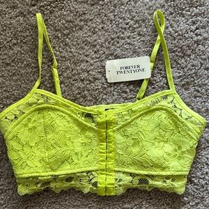 Forever 21 Green Lace Bandeau Intimates